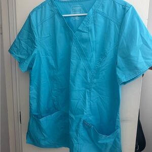 Cherokee Turquoise V-Neck Scrub Top